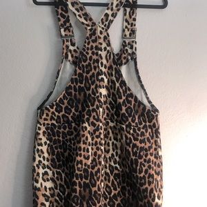 Large Leopard print overall dress